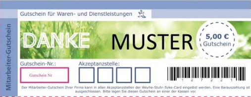 Musterabbildung eines Sachbezugsgutscheins