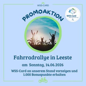 Werbung für die Leester Fahrradrallye
